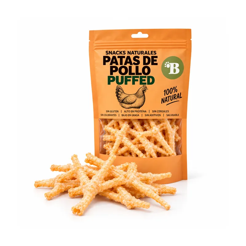 Patas de Pollo Puffed para Perros y Gatos
