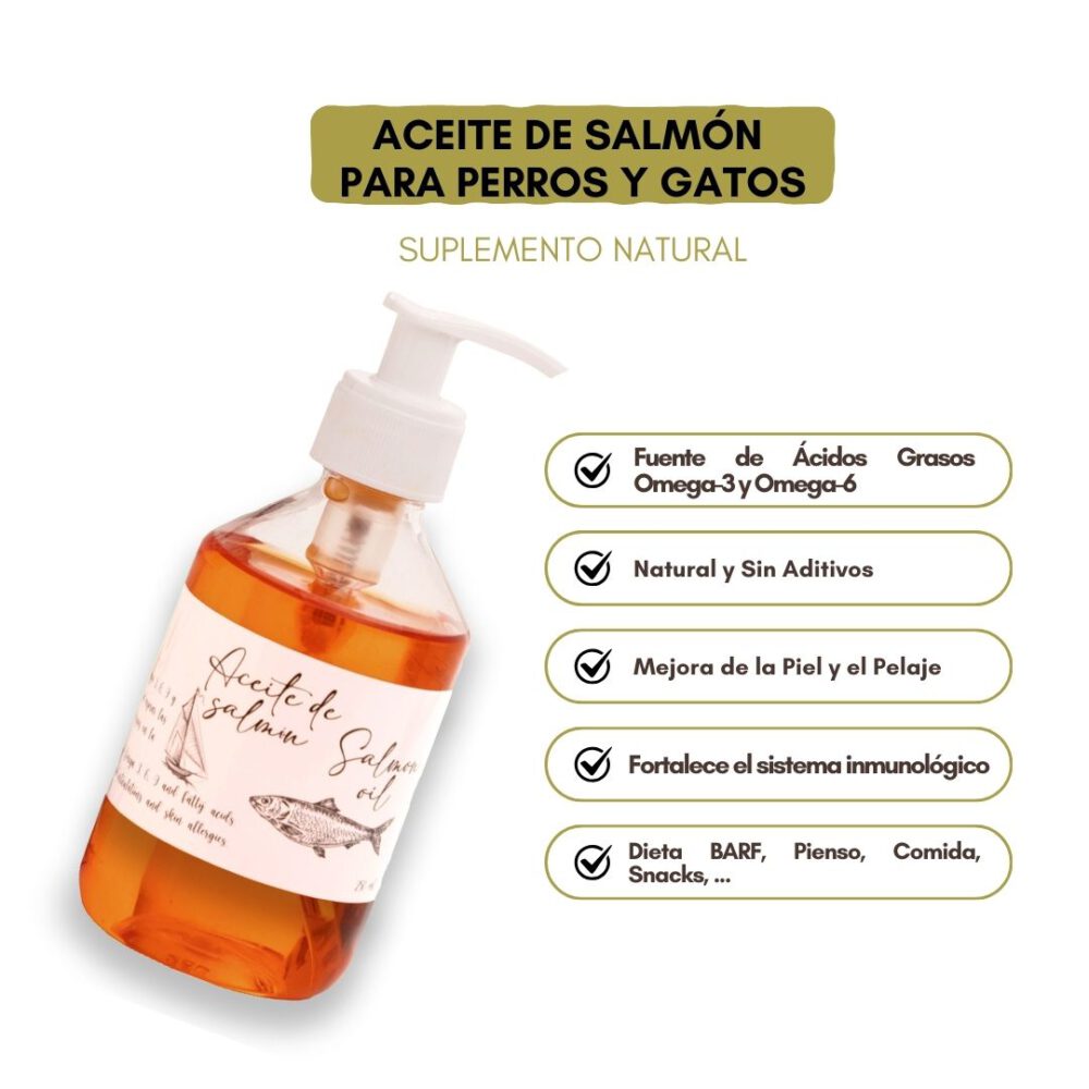 Aceite de Salmón para Perros y Gatos