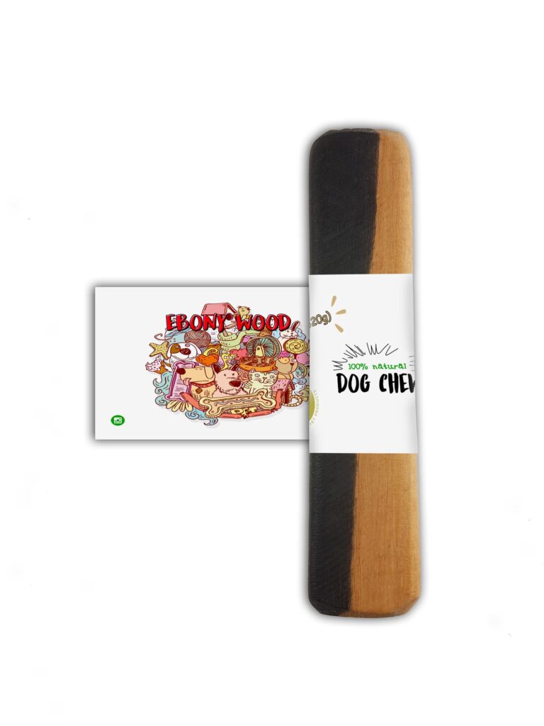 Palo juguete mordedor natural de madera de ébano para perros grandes de la marca bimordiscos pet products