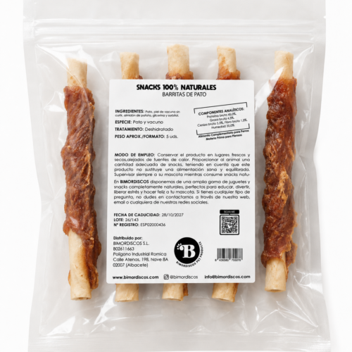 Barritas de Pato para Perros (5 uds.)